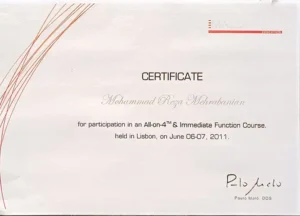 Dr. Mohammad Reza Mehrabanian's Certificates2