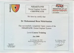 Dr. Mohammad Reza Mehrabanian's Certificates3