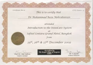 Dr. Mohammad Reza Mehrabanian's Certificates7
